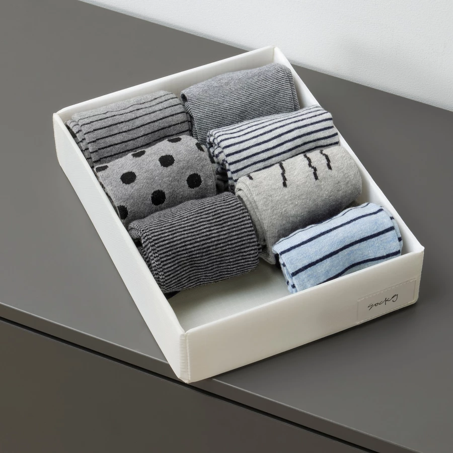 Коробка - STUK IKEA/ СТУК  ИКЕА, 26х20х6 см, белый (изображение №3)