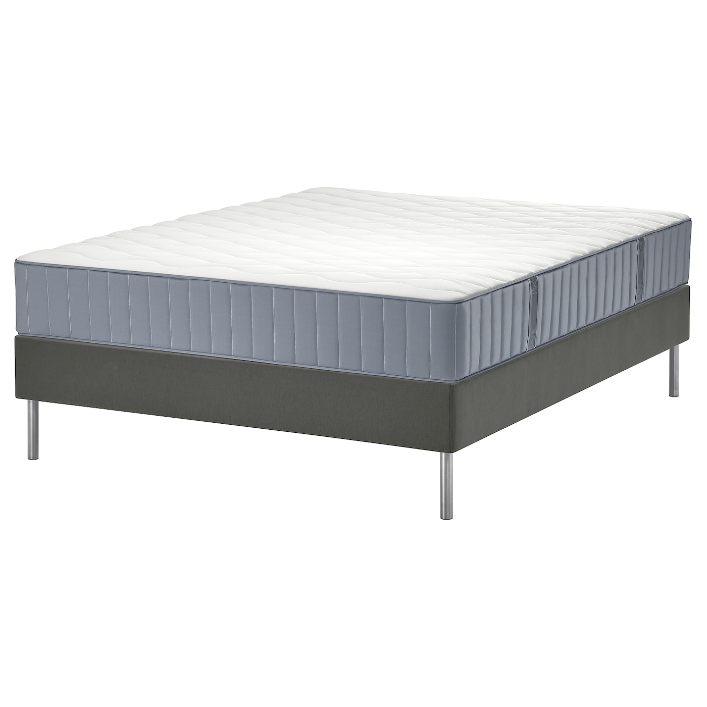 Кровать - LYNGÖR / LYNGОR IKEA/ ЛЮНГЕРЬ ИКЕА,  140х200 см, серый