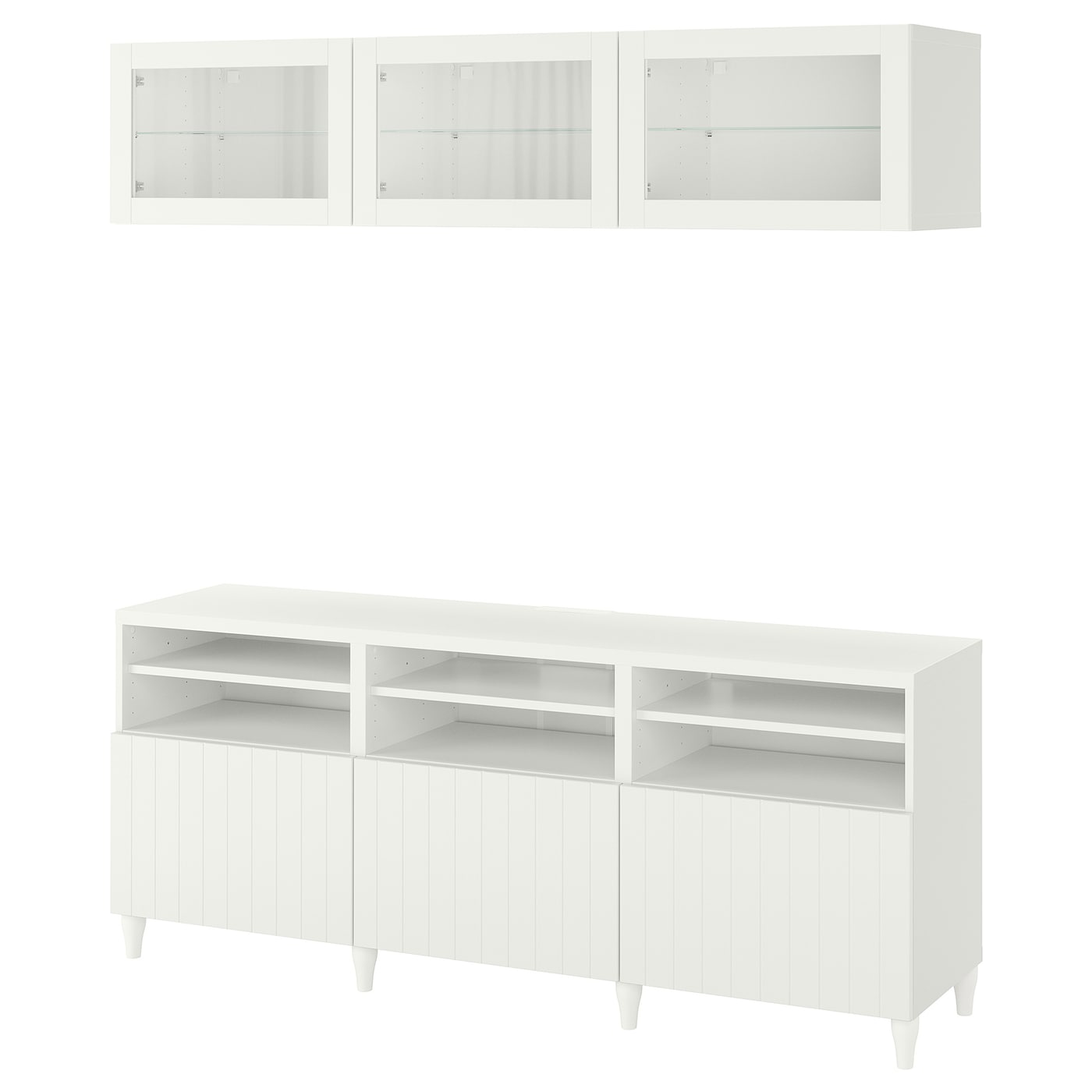 Комбинация для хранения ТВ - IKEA BESTÅ/BESTA, 192x42x180см, белый, БЕСТО ИКЕА