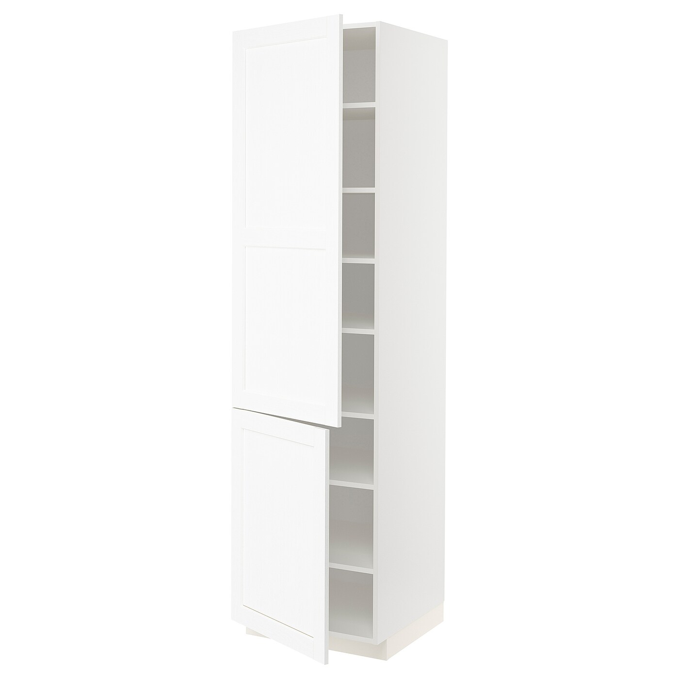 Высокий кухонный шкаф с полками - IKEA METOD/МЕТОД ИКЕА, 220х60х60 см, белый