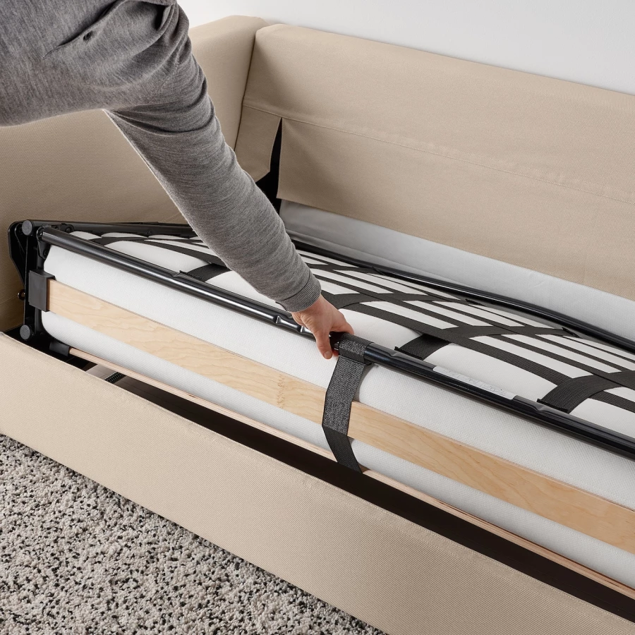 2-местный диван - IKEA VIMLE, 98x190см, бежевый, ВИМЛЕ ИКЕА (изображение №7)