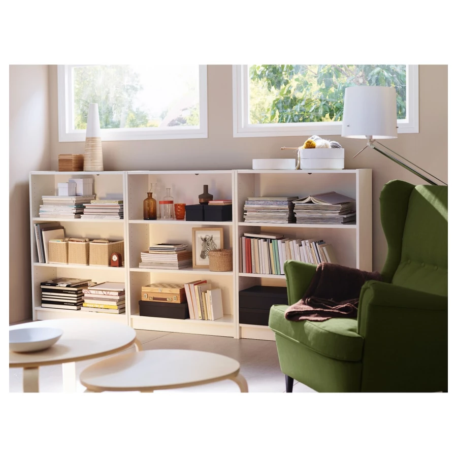 Открытый книжный шкаф - BILLY IKEA/БИЛЛИ ИКЕА, 28х240х106 см, белый (изображение №3)