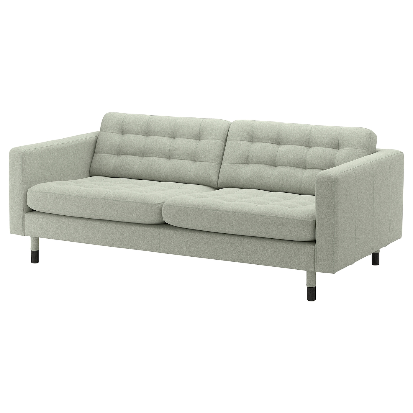 3-местный диван - IKEA LANDSKRONA/ЛАНДСКРОНА ИКЕА, 78х89х204 см, светло-зеленый