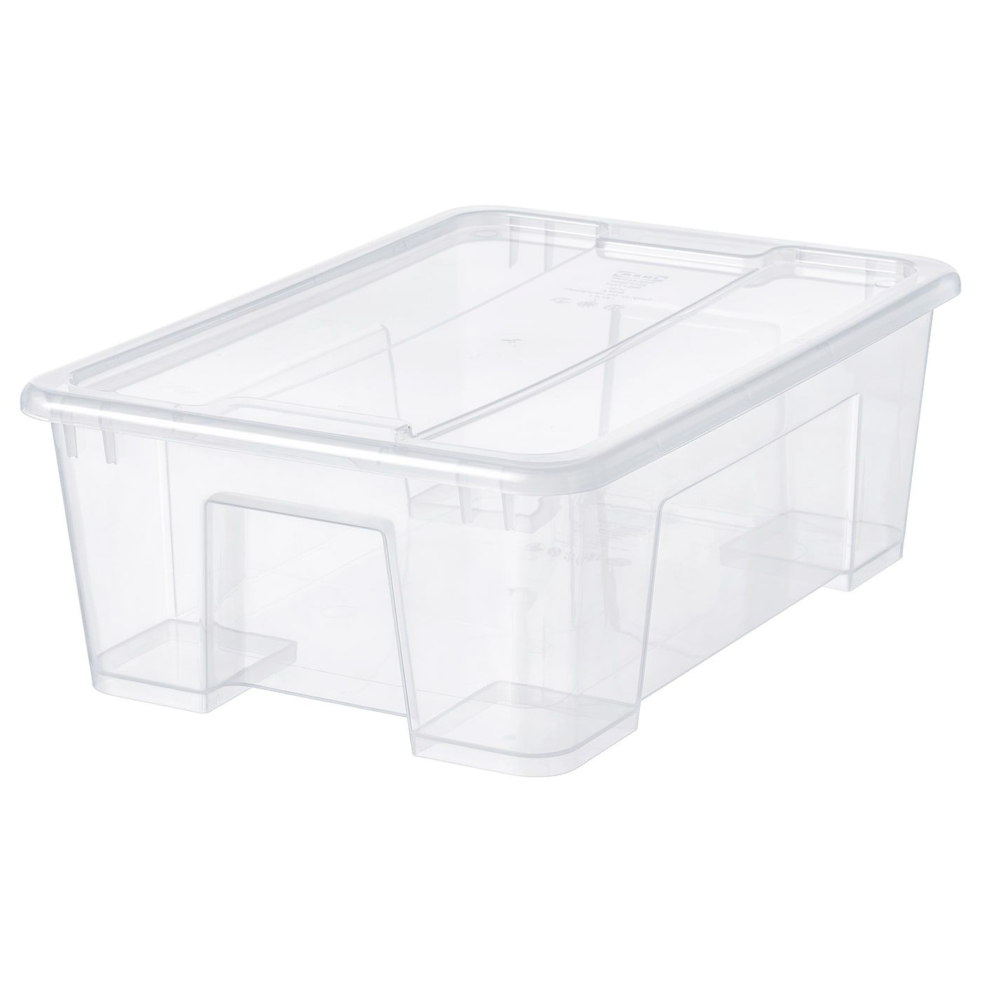 Коробка с крышкой - SAMLA IKEA/ САМЛА ИКЕА, 39х28х14  см, прозрачный