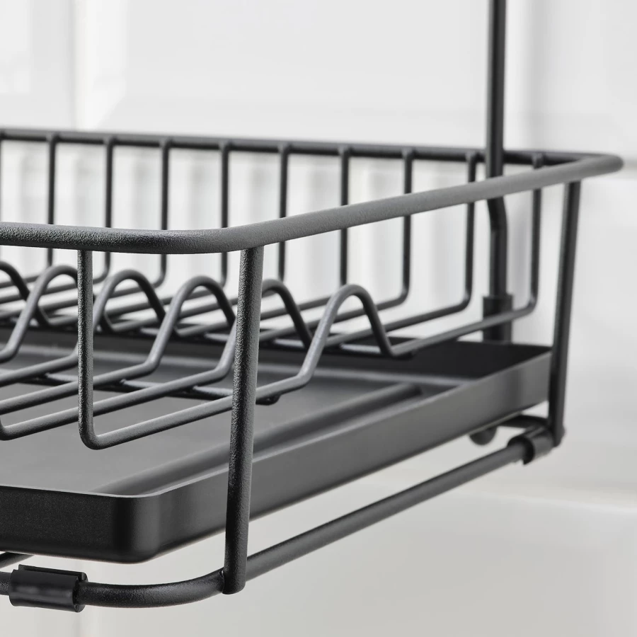 Сушилка для посуды - IKEA HULTARP, 39х30х37 см, черный, ГУЛЬТАРП ИКЕА (изображение №3)