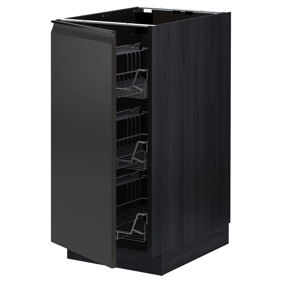 Шкаф  - IKEA METOD, 88x62x40см, черный, МЕТОД ИКЕА (изображение №1)