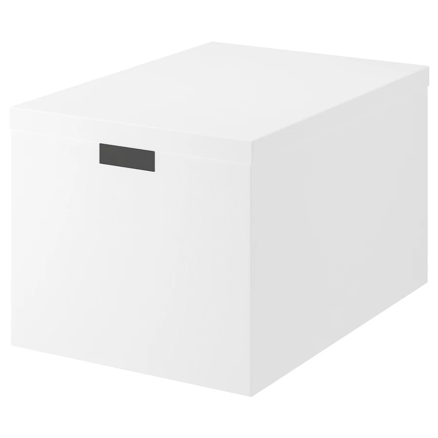 Коробка с крышкой - TJENA IKEA/ ТЬЕНА ИКЕА, 50х35х30 см,  белый (изображение №1)
