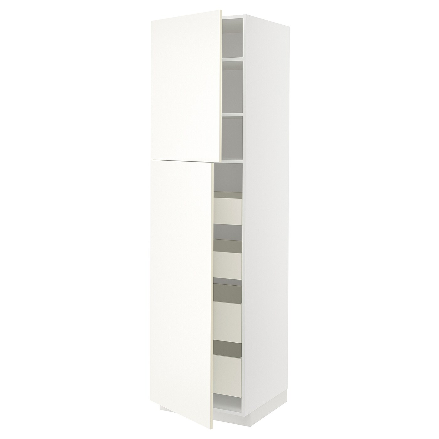 Высокий шкаф - IKEA METOD/MAXIMERA/МЕТОД/МАКСИМЕРА ИКЕА, 220х60х60 см, белый