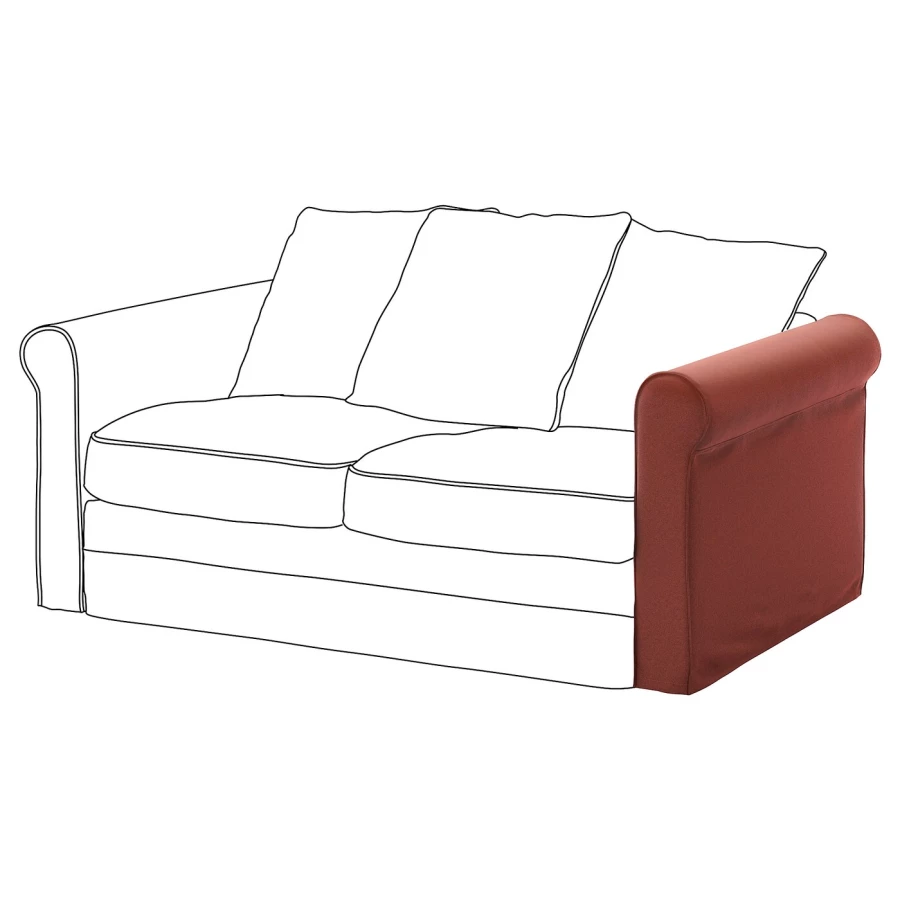 Чехол на подлокотник дивана -  GRÖNLID / GRОNLID  IKEA/  ГРЕНЛИД ИКЕА,  красный (изображение №1)