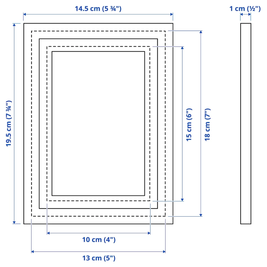 Рамка - IKEA LOMVIKEN, 13х18 см, белый, ЛОМВИКЕН ИКЕА (изображение №5)