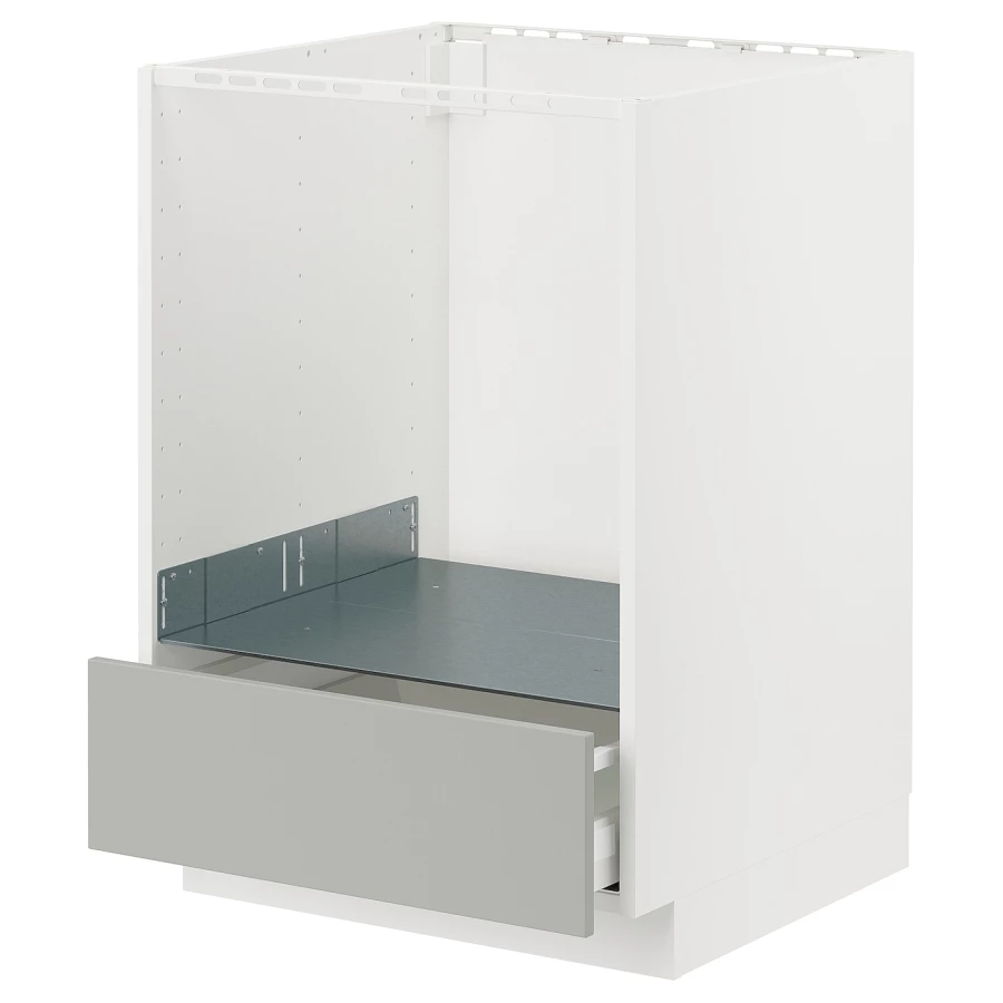 Шкаф - METOD / MAXIMERA IKEA/ МЕТОД/ МАКСИМЕРА ИКЕА,  88х60 см, белый/серый (изображение №1)