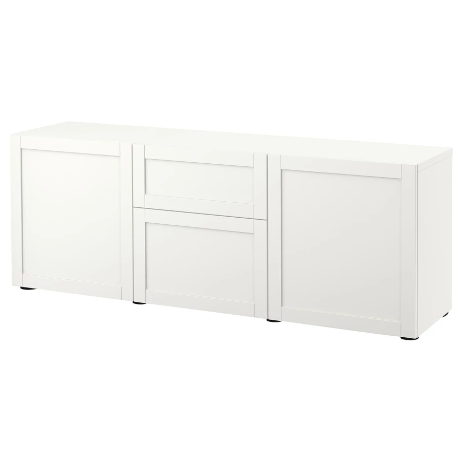 Комбинация для хранения - BESTÅ/ BESTА IKEA/ БЕСТА/БЕСТО ИКЕА, 180х65 см, белый (изображение №1)