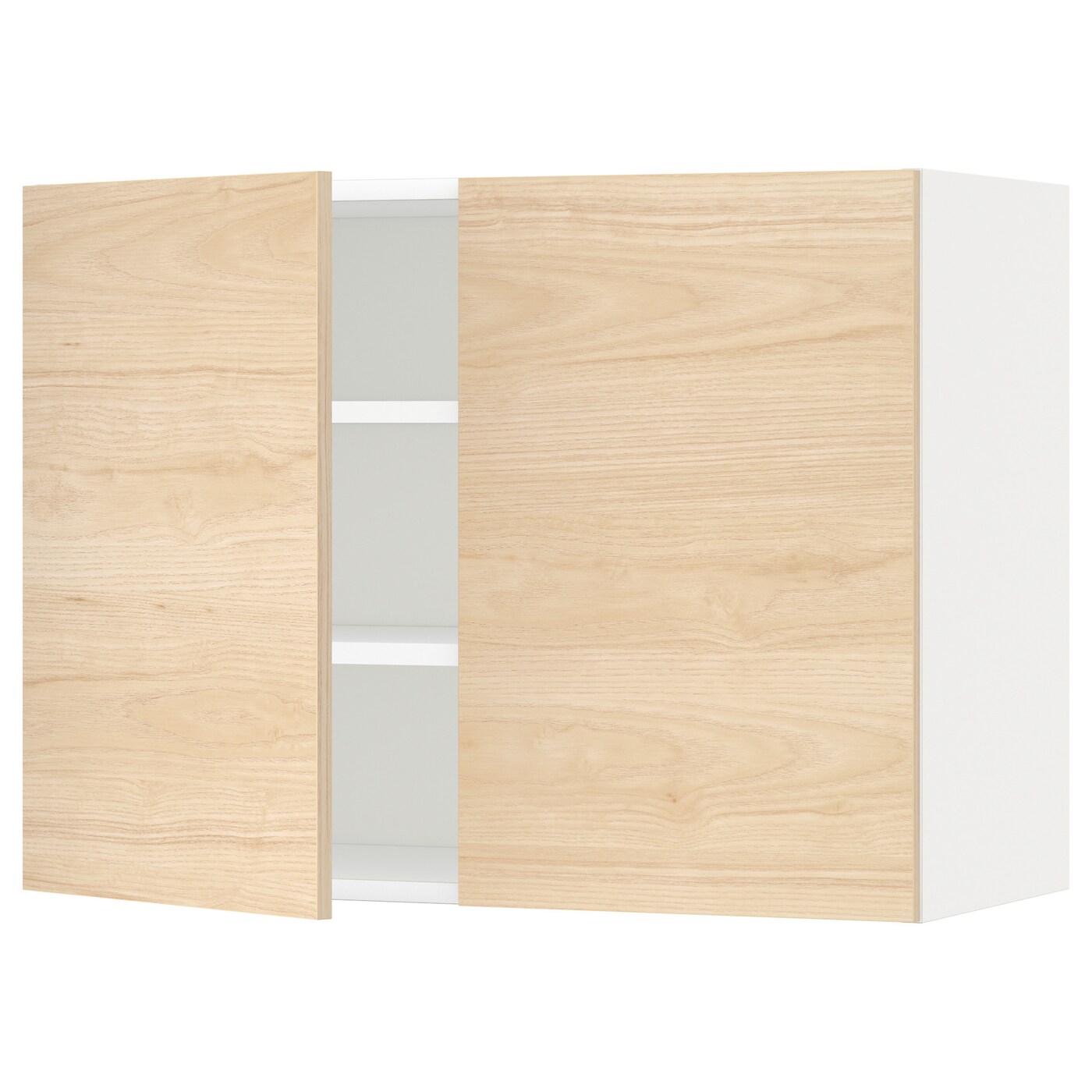 Навесной шкаф с полкой - METOD IKEA/ МЕТОД ИКЕА, 60х80 см, белый/под беленный дуб