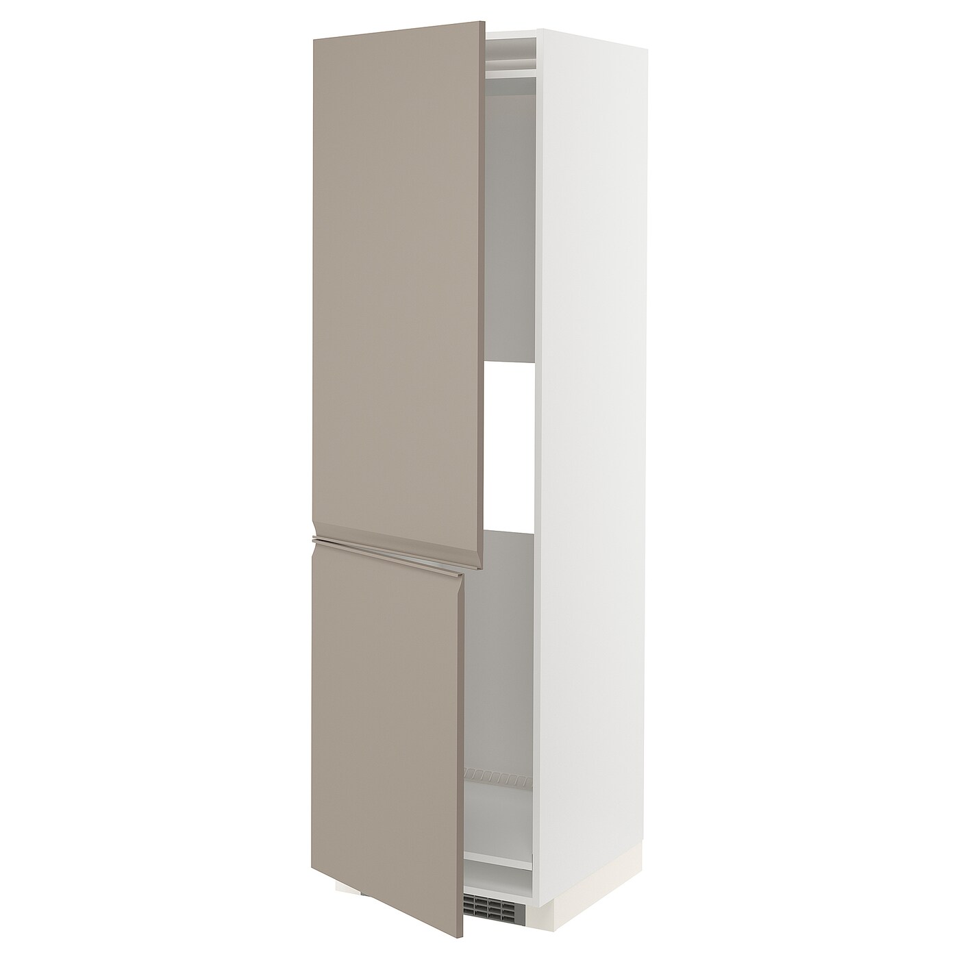 Высокий кухонный шкаф - IKEA METOD/МЕТОД ИКЕА, 200х60х60 см, белый/бежевый