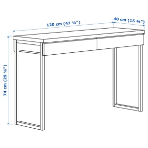 Второе фото. Письменный стол с ящиками - IKEA BESTÅ/BESTA/BURS/БЕСТО/БУРС ИКЕА, 120x40 см, белый