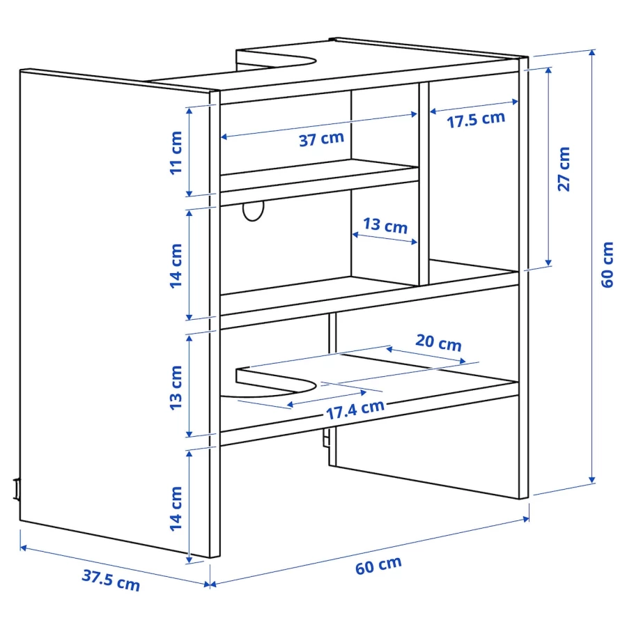 Шкафчик навесной для встроенной вытяжки -  METOD  IKEA/  МЕТОД ИКЕА, 60х60 см, белый (изображение №3)