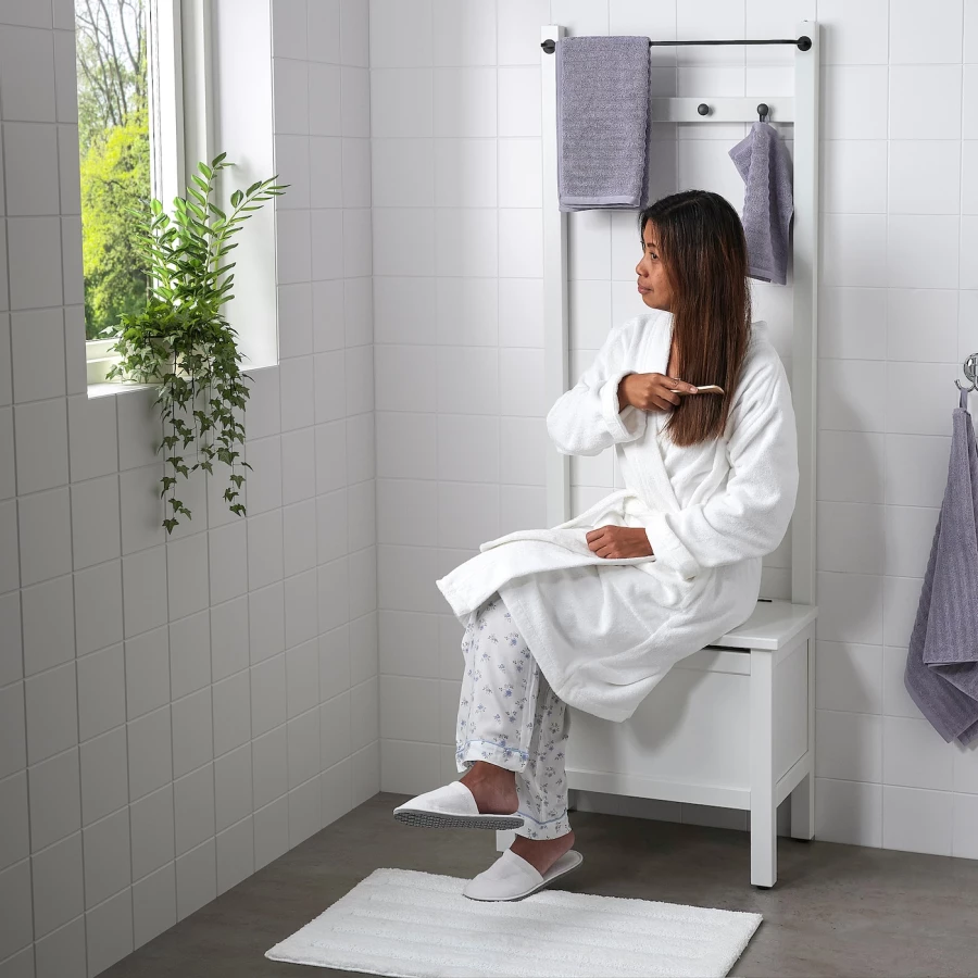 Комбинация для ванны - IKEA HEMNES, 64х37х173 см, белый, ХЕМНЭС ИКЕА (изображение №4)