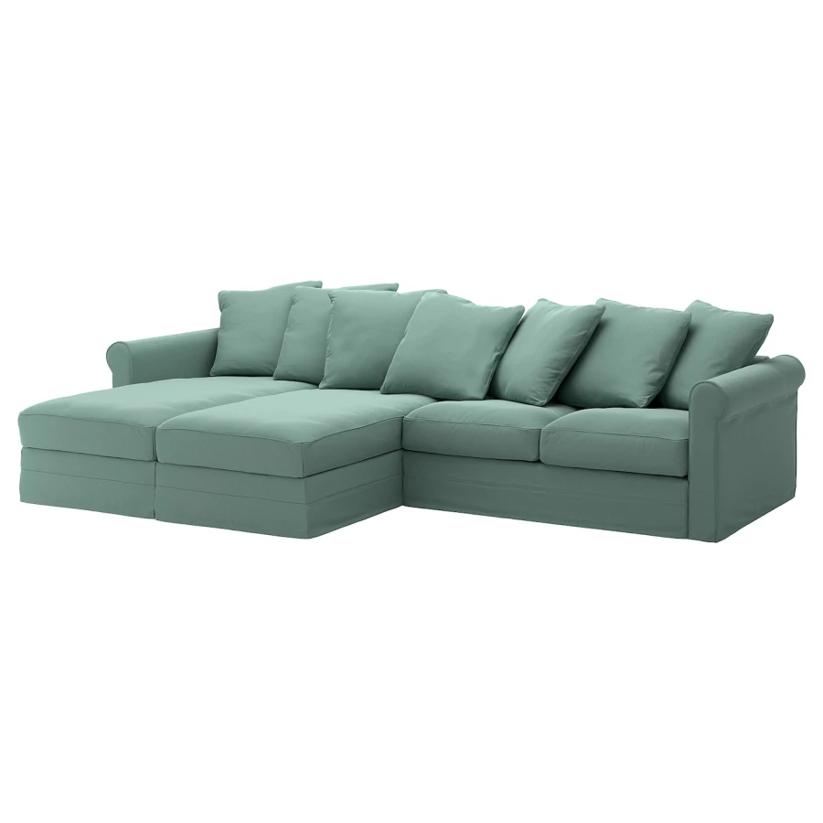 Чехол на 4-местный диван с шезлонгом - GRÖNLID / GRОNLID  IKEA/  ГРЕНЛИД ИКЕА,  зеленый (изображение №1)
