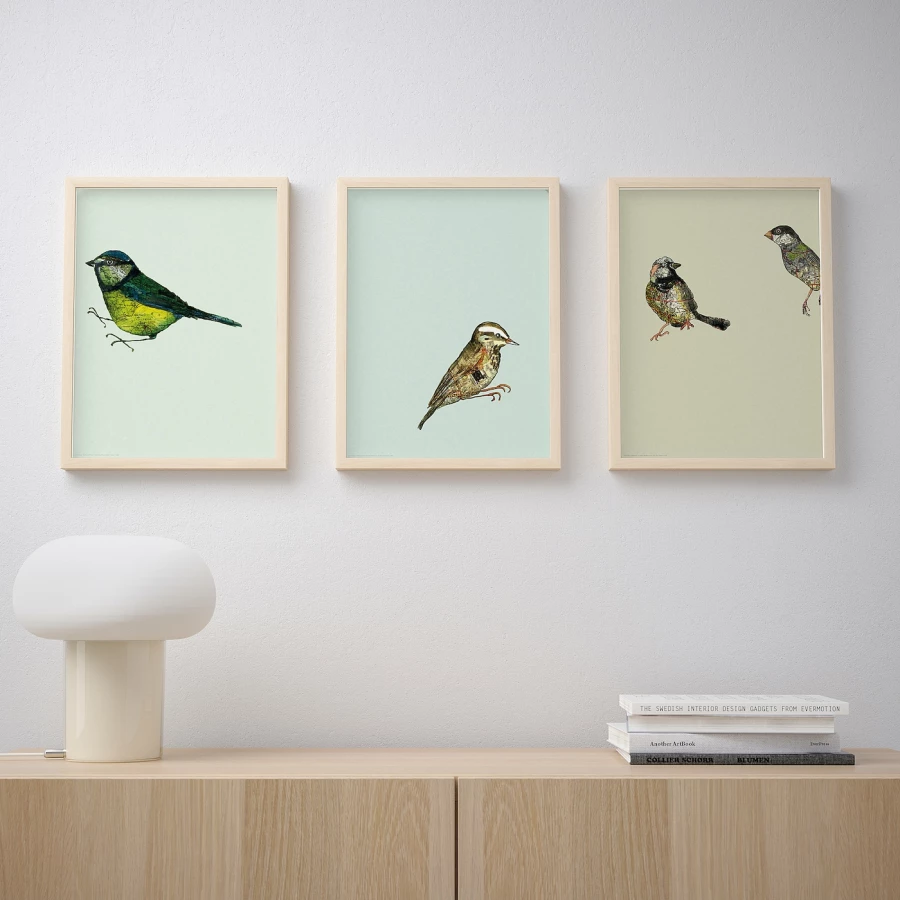 Постер, 3 шт. - IKEA BILD, 30х40 см, «Городские птицы», БИЛЬД ИКЕА (изображение №3)