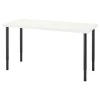 Письменный стол - IKEA LAGKAPTEN/OLOV, 140х60х63-93 см, белый/черный, ЛАГКАПТЕН/ОЛОВ ИКЕА