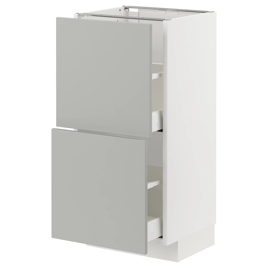 Напольный шкаф - METOD / MAXIMERA IKEA/ МЕТОД/ МАКСИМЕРА ИКЕА,  88х40 см, белый/серый (изображение №1)