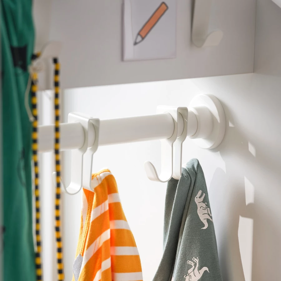 Шкаф детский - IKEA SMÅSTAD/SMASTAD, 60x57x196 см, белый/зеленый, СМОСТАД ИКЕА (изображение №8)