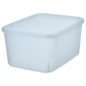 Коробка с крышкой - RYKTA IKEA/ РЮКТА ИКЕА, 24х18х12 см, голубой