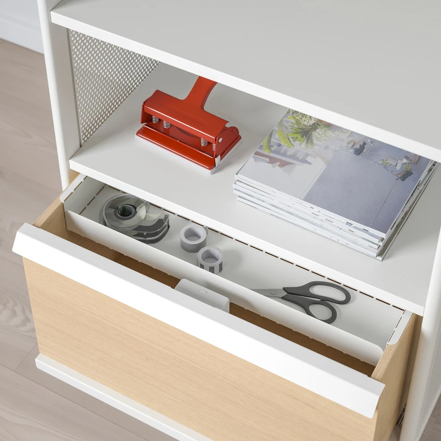 Офисный шкаф с умным замком - IKEA BEKANT, белый, 61х45х101 см, БЕКАНТ ИКЕА (изображение №6)