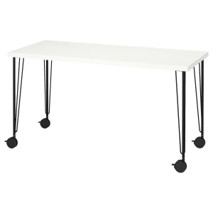 Письменный стол - IKEA LAGKAPTEN/KRILLE, 140х60 см, белый, ЛАГКАПТЕН/КРИЛЛЕ ИКЕА