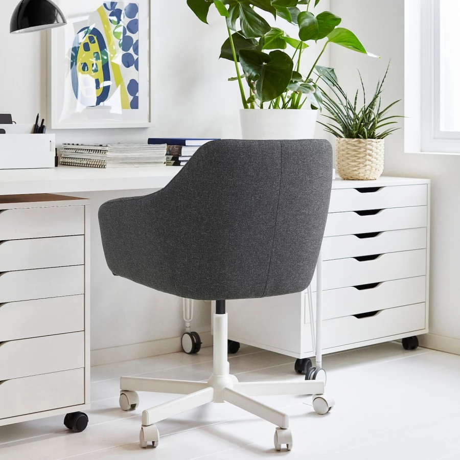 Офисный стул - IKEA TOSSBERG MALSKÄR /TOSSBERG MALSKAR,  67x67x57см, серый, ТОССБЕРГ МАЛЬСКАР ИКЕА (изображение №3)