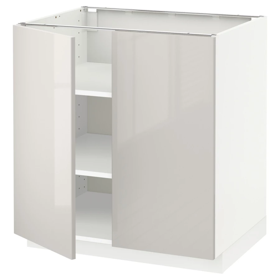 Напольный шкаф - IKEA METOD, 88x62x80см, белый, МЕТОД ИКЕА (изображение №1)