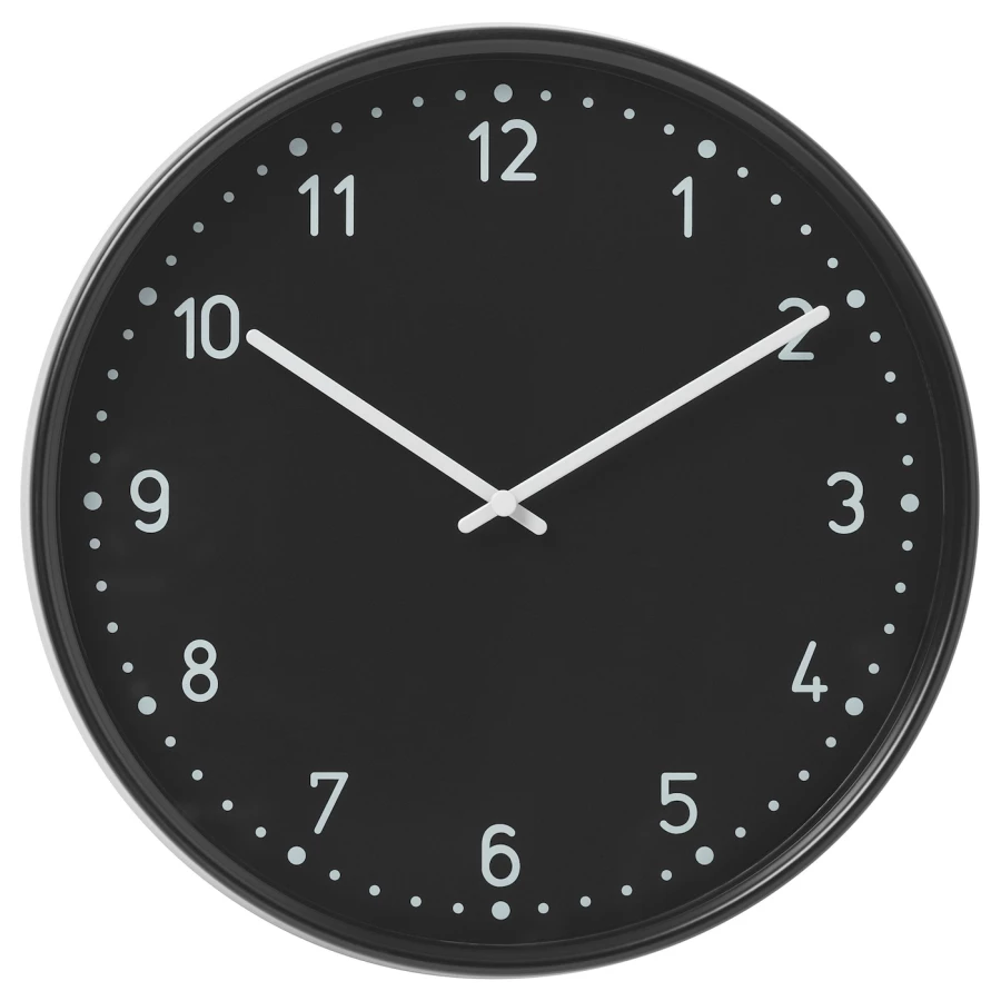 Настенные часы - IKEA BONDIS/БОНДИС ИКЕА, 38 см, черный (изображение №1)