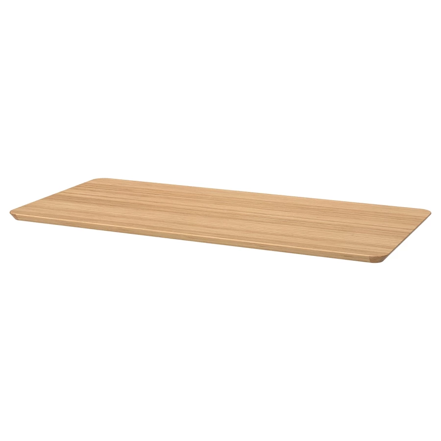 Письменный стол - IKEA ANFALLARE/TILLSLAG, 140х65 см, бамбук/белый, АНФАЛЛАРЕ/ТИЛЛЬСЛАГ ИКЕА (изображение №2)
