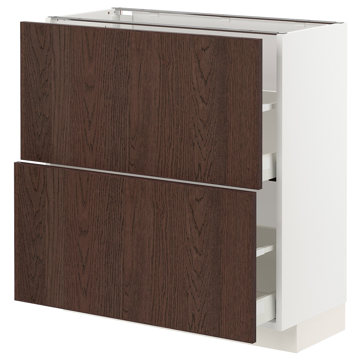 Напольный шкаф - IKEA METOD MAXIMERA, 88x39x80см, белый/темно-коричневый, МЕТОД МАКСИМЕРА ИКЕА