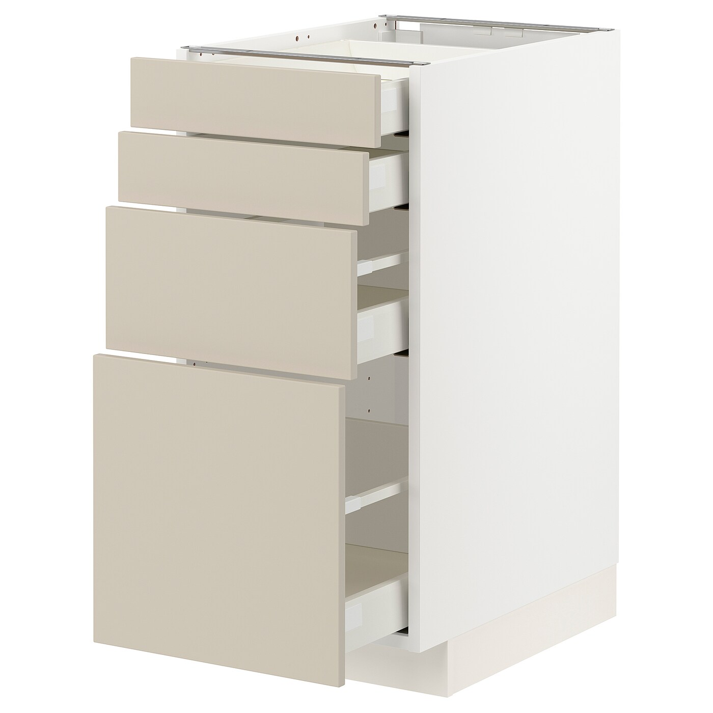 Напольный кухонный шкаф  - IKEA METOD MAXIMERA, 88x61,6x40см, белый/бежевый, МЕТОД МАКСИМЕРА ИКЕА