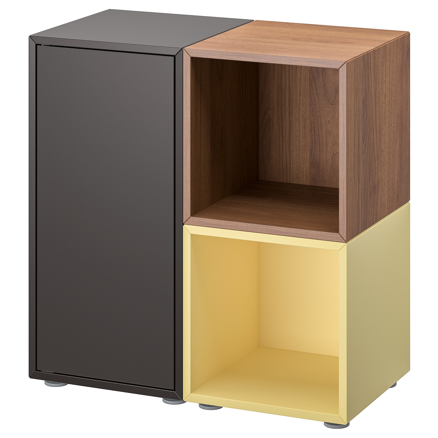 Комбинация для хранения - EKET IKEA/ ЭКЕТ ИКЕА,  72х70  см,  желтый/коричневый/черный