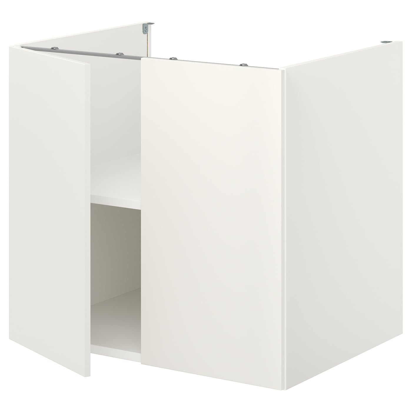 Напольный шкаф с дверцами - IKEA ENHET, 75x62x80см, белый, ЭХНЕТ ИКЕА