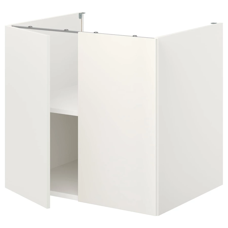 Напольный шкаф с дверцами - IKEA ENHET, 75x62x80см, белый, ЭХНЕТ ИКЕА (изображение №1)