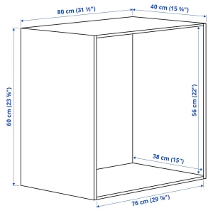 Второе фото. Каркас гардероба - PLATSA IKEA/ПЛАТСА ИКЕА, 60х40х80 см, белый