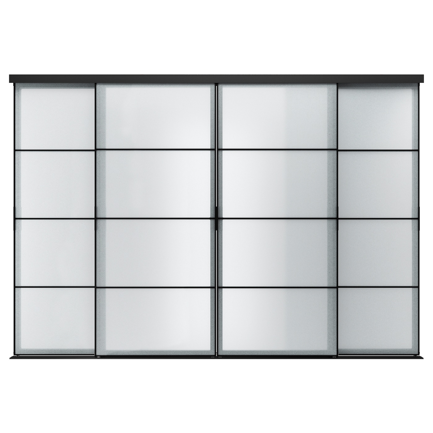Комбинация раздвижных дверей - SKYTTA/SVARTISDAL   IKEA/ СКЮТТА/СВАРТИСДАЛЬ   ИКЕА, 351х240 см, черный