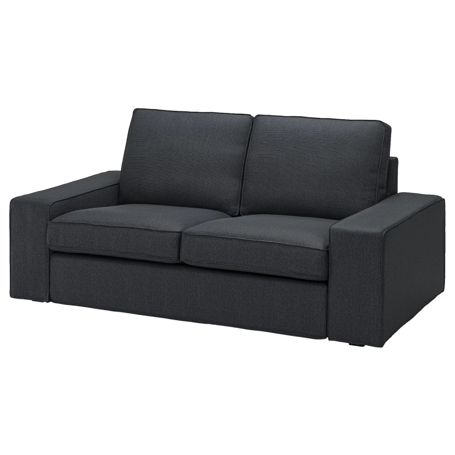 Чехол на 2-местный диван - KIVIK IKEA/ КИВИК ИКЕА, черный (изображение №1)