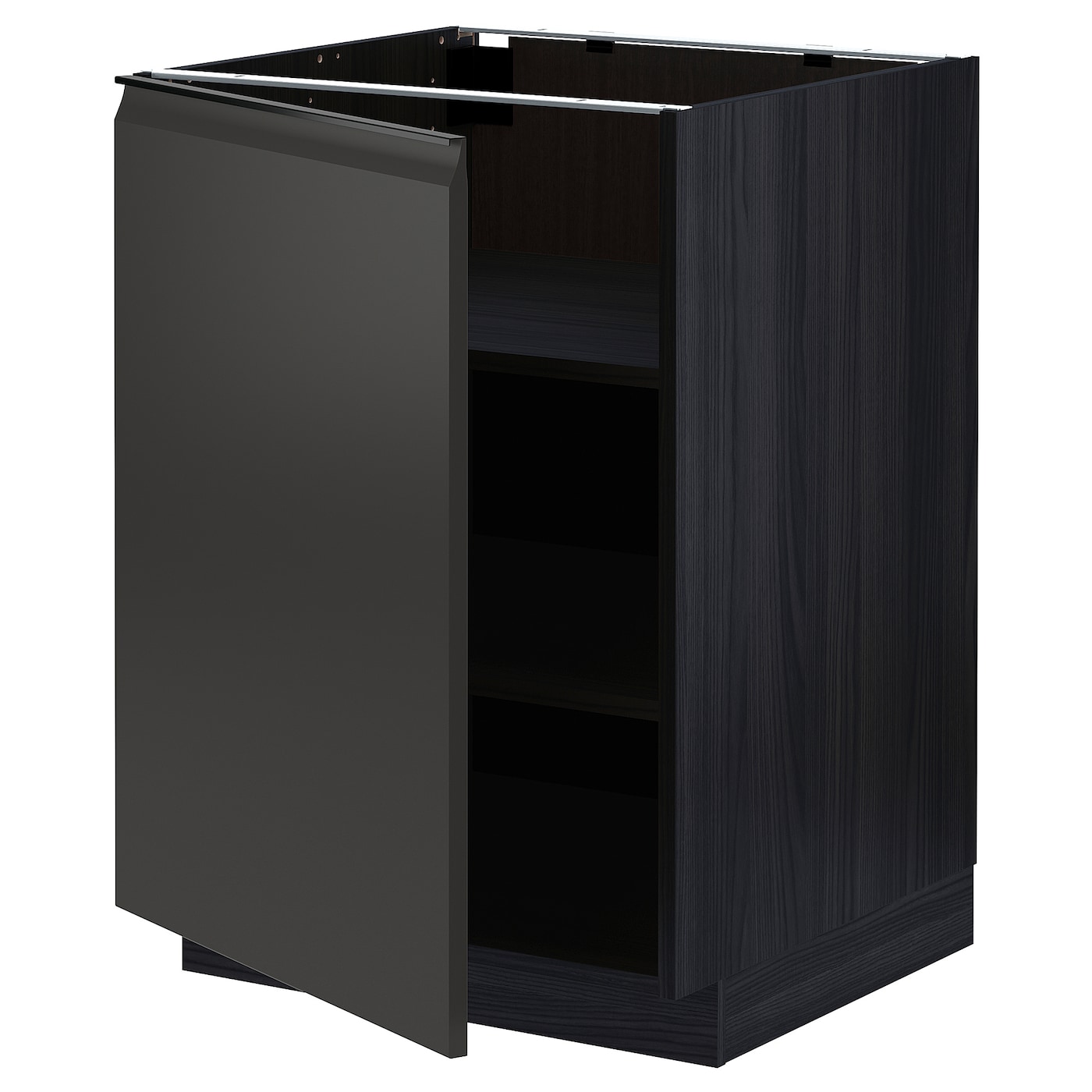 Напольный шкаф - IKEA METOD, 88x62x60см, черный, МЕТОД ИКЕА