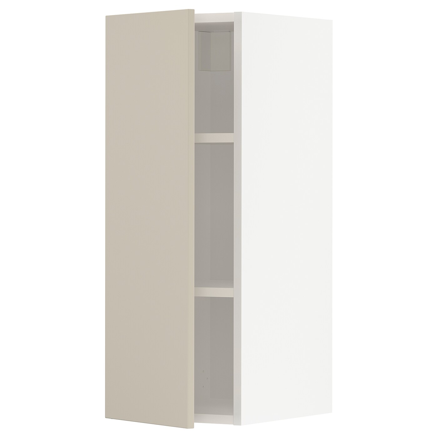 Навесной шкаф с полкой - METOD IKEA/ МЕТОД ИКЕА, 80х30 см, белый/светло-коричневый