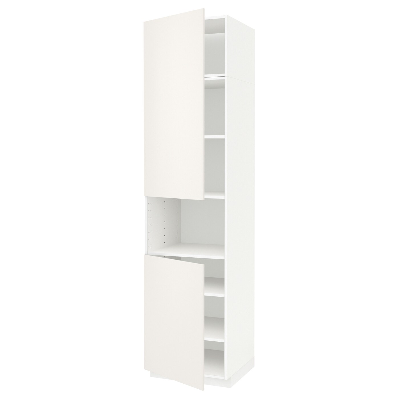 Высокий кухонный шкаф с полками - IKEA METOD/МЕТОД ИКЕА, 240х60х60 см, белый