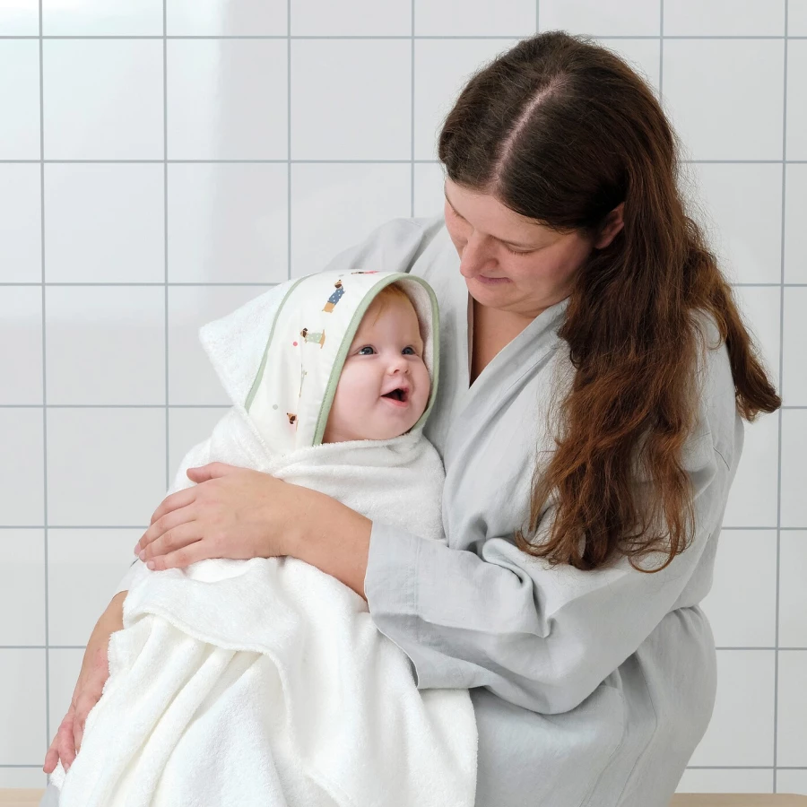 Детское полотенце - DRÖMSLOTT / DRОMSLOTT IKEA/ ДРОМСЛОТТ ИКЕА, 60х125 см, светло-серый (изображение №3)
