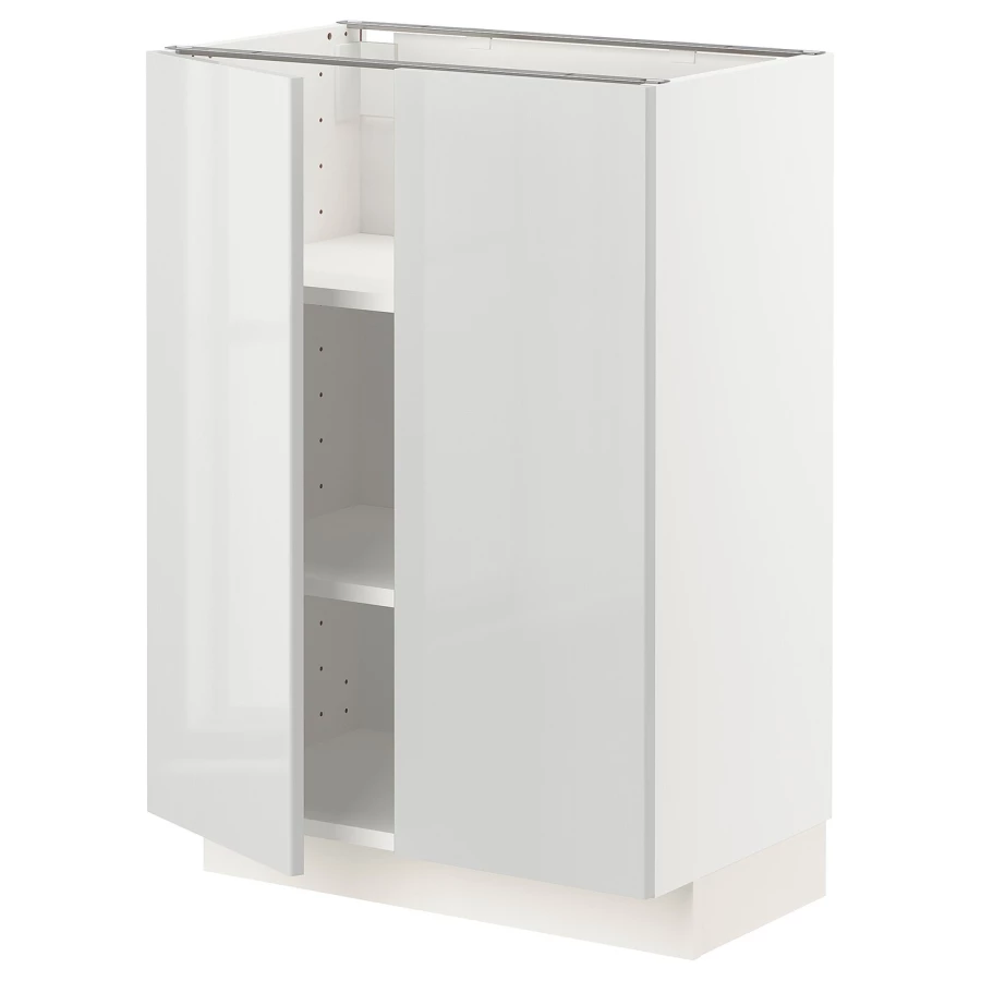 Напольный шкаф - IKEA METOD, 88x39x60см, белый/светло-серый, МЕТОД ИКЕА (изображение №1)