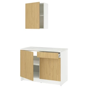 Комбинация кухонная прямая - KNOXHULT IKEA/ КНОКСХУЛЬТ ИКЕА, белый/под беленный дуб