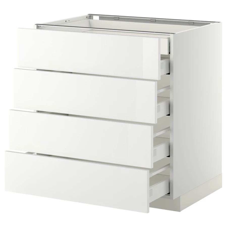 Напольный кухонный шкаф  - IKEA METOD MAXIMERA, 80x61,8x80см, белый, МЕТОД МАКСИМЕРА ИКЕА (изображение №1)