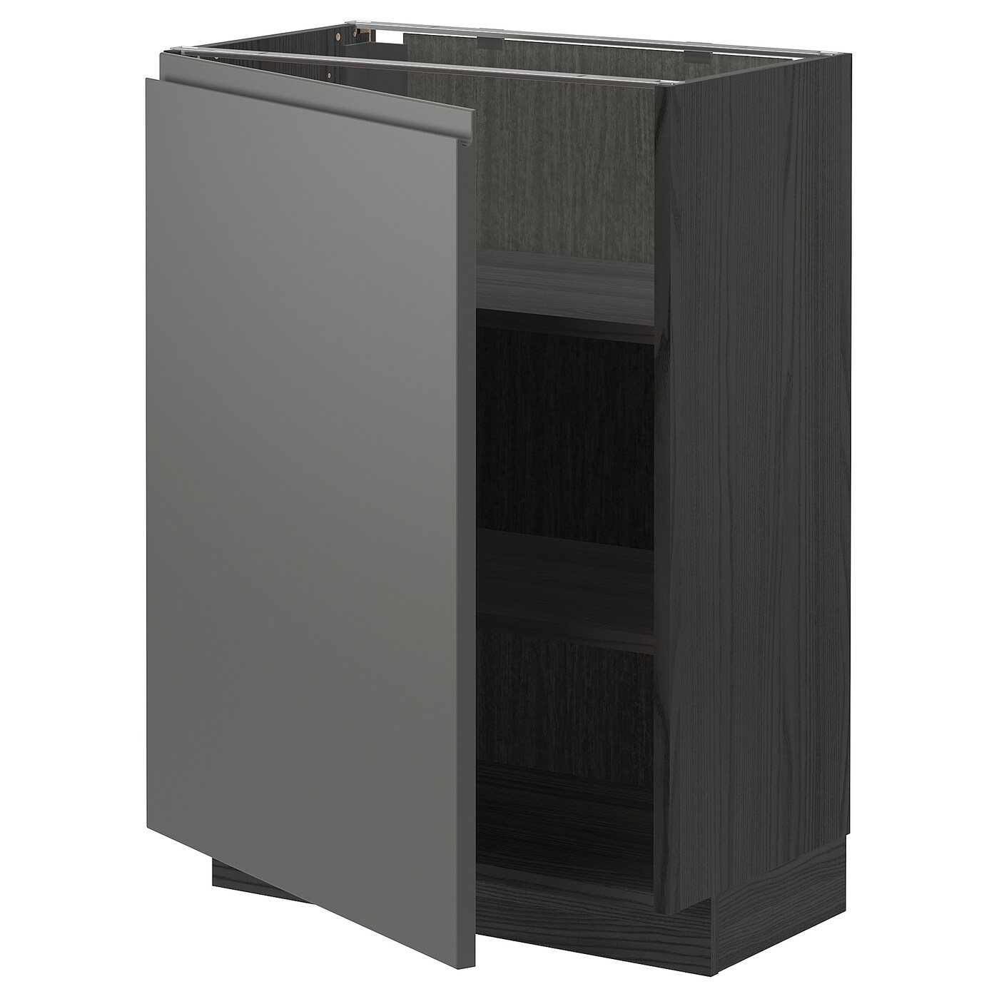 Напольный шкаф - METOD IKEA/ МЕТОД ИКЕА,  88х60 см, серый/коричневый