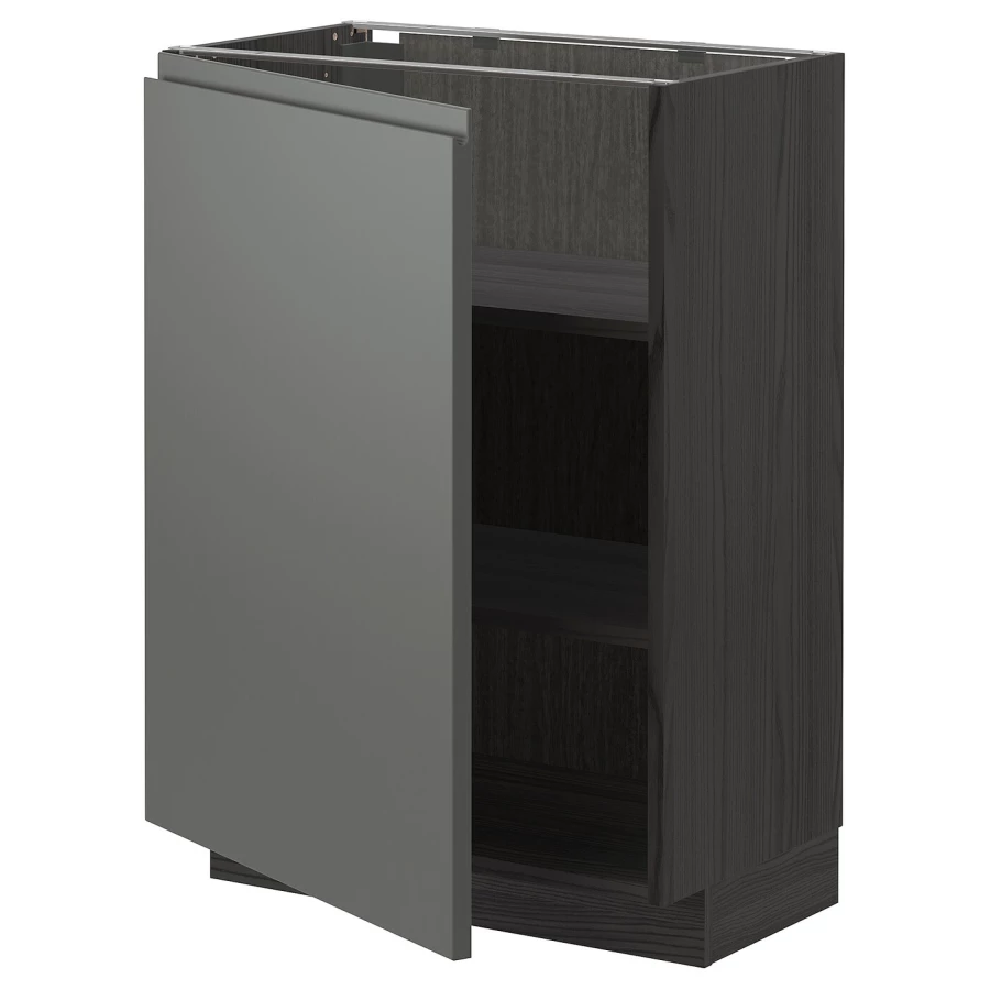 Напольный шкаф - METOD IKEA/ МЕТОД ИКЕА,  88х60 см, серый/коричневый (изображение №1)